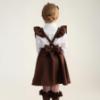 Picture of PRE ORDER Caramelo Kids Girls Frill School Pinafore With Bows - Brown