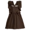 Picture of PRE ORDER Caramelo Kids Girls Frill School Pinafore With Bows - Brown