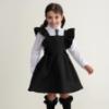 Picture of PRE ORDER Caramelo Kids Girls Frill School Pinafore With Bows - Black