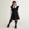 Picture of PRE ORDER Caramelo Kids Girls Frill School Pinafore With Bows - Black