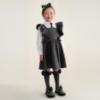 Picture of PRE ORDER Caramelo Kids Girls Frill School Pinafore With Bows - Grey