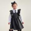 Picture of PRE ORDER Caramelo Kids Girls Frill School Pinafore With Bows - Grey