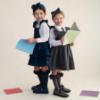 Picture of PRE ORDER Caramelo Kids Girls Frill School Pinafore With Bows - Grey