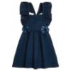Picture of PRE ORDER Caramelo Kids Girls Frill School Pinafore With Bows - Navy