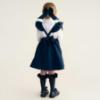 Picture of PRE ORDER Caramelo Kids Girls Frill School Pinafore With Bows - Navy