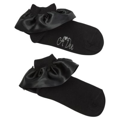 Picture of PRE ORDER A Dee BTS Pixie Satin Ruffle Ankle Sock - Black