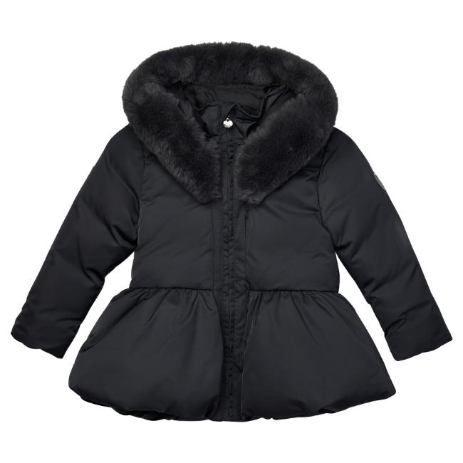 Picture of A Dee BTS Amie Short Jacket Faux Fur Hood - Black