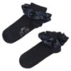 Picture of PRE ORDER A Dee BTS Pixie Satin Ruffle Ankle Sock - Navy Blue