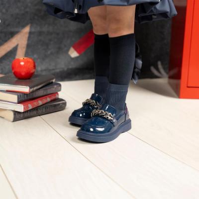 Picture of PRE ORDER A Dee Mary Chain Sock Wellie - Navy Blue