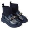 Picture of PRE ORDER A Dee Mary Chain Sock Wellie - Navy Blue