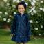 Picture of A Dee BTS Stella Frill Raincoat - Navy Blue