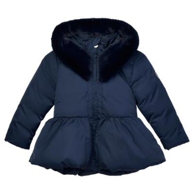 Picture of A Dee BTS Amie Short Jacket Faux Fur Hood - Navy Blue