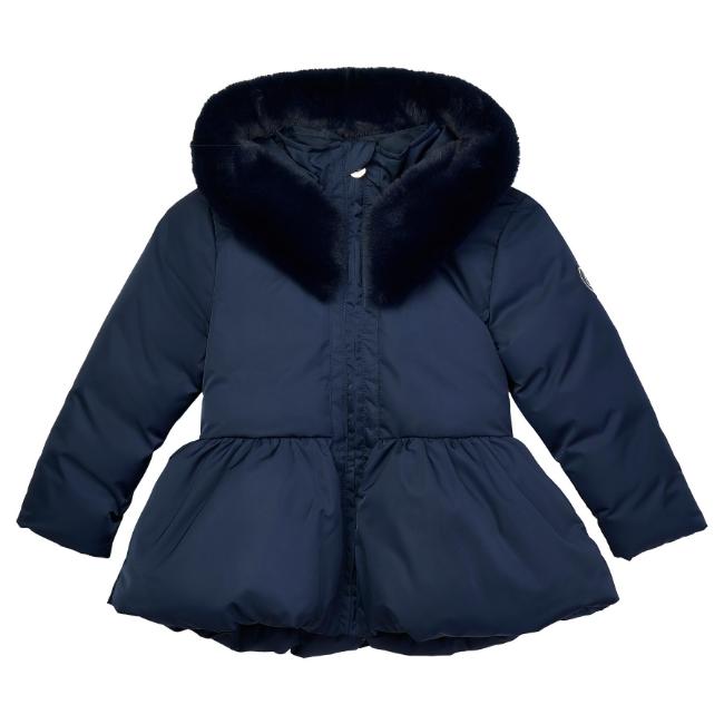 Picture of A Dee BTS Amie Short Jacket Faux Fur Hood - Navy Blue