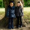 Picture of PRE ORDER A Dee BTS Amie Short Jacket Faux Fur Hood  - Navy Blue