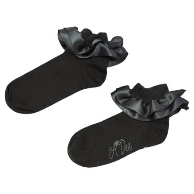 Picture of A Dee BTS Pixie Satin Ruffle Ankle Sock - Grey