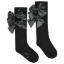 Picture of A Dee BTS Poppy Satin Bow Knee High Sock - Grey
