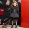 Picture of PRE ORDER A Dee BTS Amie Short Jacket Faux Fur Hood  - Grey