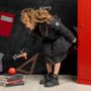 Picture of PRE ORDER A Dee BTS Amie Short Jacket Faux Fur Hood  - Grey