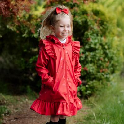 Picture of PRE ORDER A Dee BTS Stella Frill Raincoat  - Vibrant Red