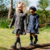 Picture of PRE ORDER A Dee BTS Poppy Satin Bow Knee High Sock - Navy Blue