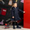 Picture of PRE ORDER A Dee BTS Poppy Satin Bow Knee High Sock - Navy Blue