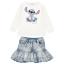 Picture of Monnalisa Girls Disney Lilo & Stitch Top & Skirt Set X 2 - Ivory