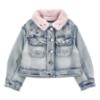 Picture of Monnalisa Girls Jewel Denim Jacket - Blue Pink