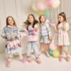 Picture of Monnalisa Girls Jewel Denim Jacket - Blue Pink