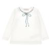 Picture of PRE ORDER Monnalisa Girls Jewel Top & Jewel Skirt Set X 2 - Ivory Blue