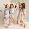 Picture of PRE ORDER Monnalisa Girls Jewel Top & Jewel Skirt Set X 2 - Ivory Blue