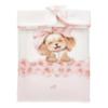 Picture of Monnalisa Bebe Girls Reversible Puppy & Bows Blanket - Pink
