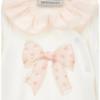 Picture of Monnalisa Bebe Girls Rose Bows Ruffle Babygrow With Hat Set - Pink