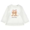 Picture of PRE ORDER Monnalisa Bebe Girls Puppy Skirt & Top Set - Ivory Pink