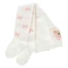 Picture of Monnalisa Bebe Girls Puppy & Bows Tights - Ivory Pink