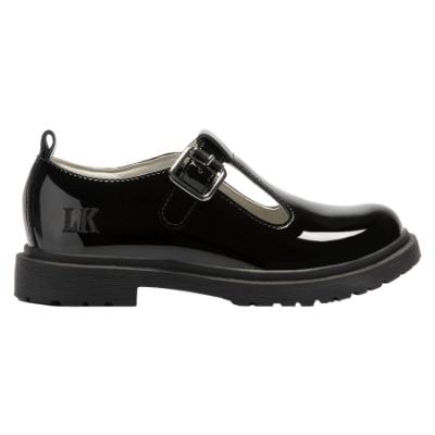 Picture of Lelli Kelly Miss LK Matilda T Bar School Shoe - Black Patent