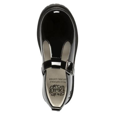 Picture of Lelli Kelly Miss LK Matilda T Bar School Shoe - Black Patent