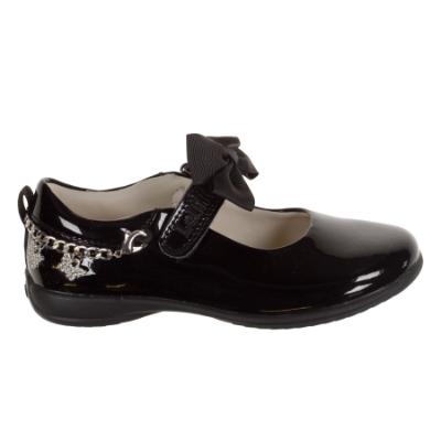 Picture of Lelli Kelly Izzy Girls School Shoe With Detachable Butterfly Bracelets - Black Patent