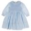 Picture of Sarah Louise Girls Smocked Bodice Long Sleeve Dress - Pale Blue