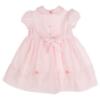 Picture of Sarah Louise Girls Smocked Bodice Puff Sleeve Dress - Pale Pink Fuschia