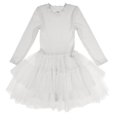 Picture of Jamiks Kids Girls Solka Tulle Dress  - Ivory