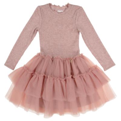 Picture of Jamiks Kids Girls Solka Tulle Dress  - Dark Pink
