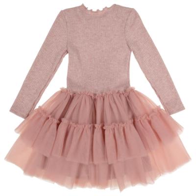 Picture of Jamiks Kids Girls Solka Tulle Dress  - Dark Pink