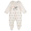 Picture of Jamiks Kids Baby Boys Cruz Flying Pony Babygrow Hat Swaddle Bib Velour Set X 4 - Ivory Pale Blue