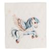 Picture of Jamiks Kids Baby Boys Cruz Flying Pony Babygrow Hat Swaddle Bib Velour Set X 4 - Ivory Pale Blue