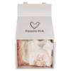 Picture of Jamiks Kids Baby Girls Jolene Castle Babygrow Hat Swaddle Bib Velour Set X 4 - Ivory Pink