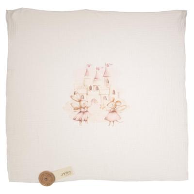 Picture of Jamiks Kids Baby Girls Jolene Castle Organic Muslin Gift Set X 2 - Pink Beige
