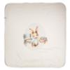 Picture of Jamiks Kids Baby Boys Damaso Bunny Babygrow Hat Swaddle Bib Velour Set X 4 - Ivory Pale Blue
