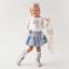 Picture of Daga Girls Blue Mirage Top & Skirt Set X 2 - Ivory Blue Silver