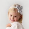 Picture of PRE ORDER Daga Girls Blue Mirage Large Flower Headband - Silver