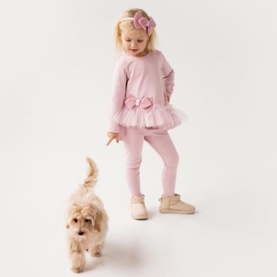 Picture of PRE ORDER Daga Girls Fluffy Chic Tunic & Legging Set X 2 - Dark Pink